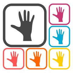 Hand vector icons set