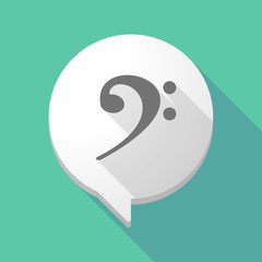 Long shadow comic balloon with