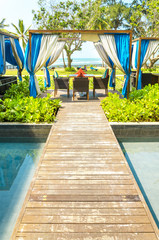 Luxury resort with an sunbathing place ,Sri Lanka,