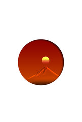 日の出と富士山