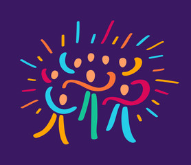 Party people celebrating.