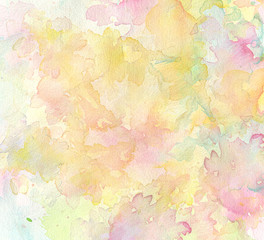 Abstract acrylic and watercolor brush strokes painted background