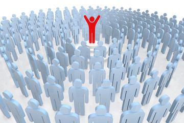 Fototapeta premium Feel The Success. Business People and Human Resources