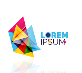 Logo, abstract geometric business icon