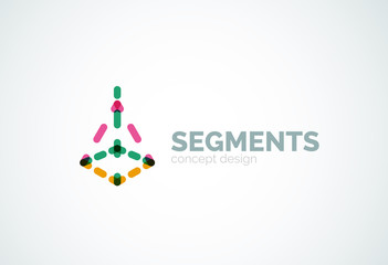 Vector outline minimal abstract geometric logo