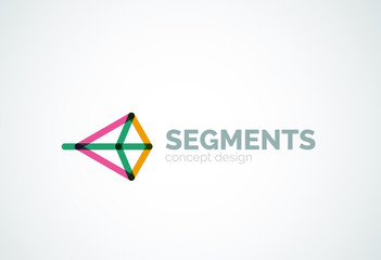 Naklejka premium Vector outline minimal abstract geometric logo