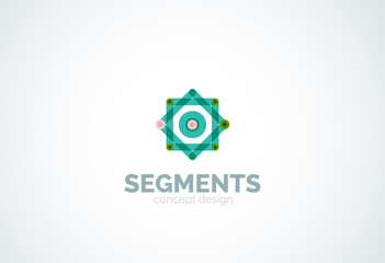 Fototapeta premium Vector outline minimal abstract geometric logo