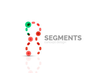 Vector outline minimal abstract geometric logo