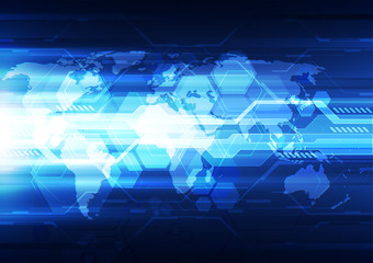 vector digital global technology concept, abstract background