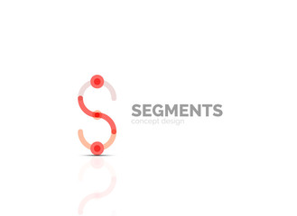 Vector outline minimal abstract geometric logo