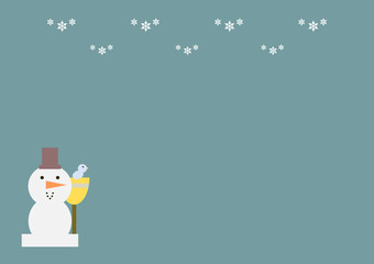 Hintergrund: Schneemann - Weihnachten - Winter