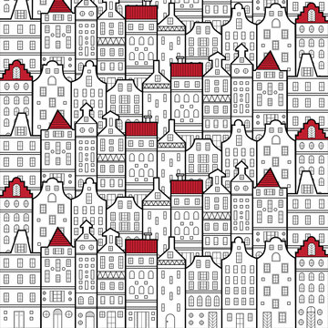 Amsterdam houses style pattern