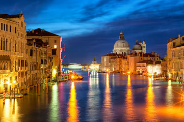 Fototapeta na wymiar The Grand Canal and Santa Maria della Salute basilica, Venice, I