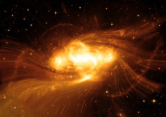 Obraz premium galaxy in a free space