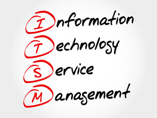 ITSM - Information Technology Service Management, acronym business concept