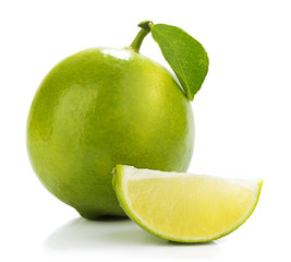 Sweet Lemon with Leaf and Slice