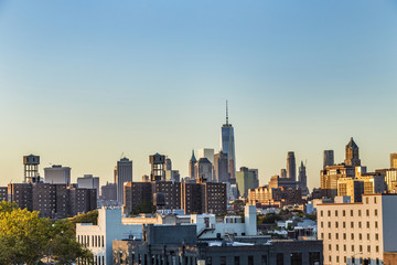 skyline of New York in sunset © travelview