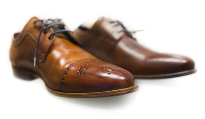 Pair of modern leather shoes