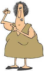 Woman shows off saggy tricep