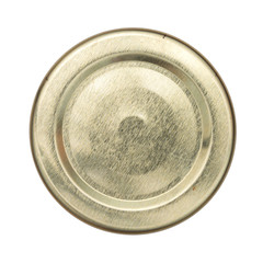 Top of view tin can isolated on white background.