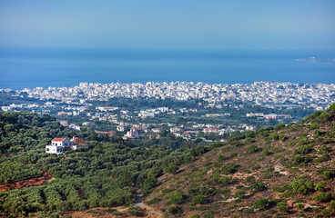 Fototapeta premium City view from the mountain top.