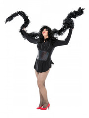 Fototapeta premium Actor Drag Queen Dressed as Woman Showing Emotions