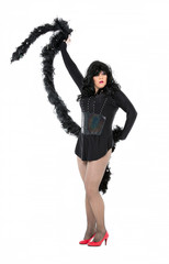 Fototapeta premium Actor Drag Queen Dressed as Woman Showing Emotions