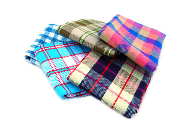 Cotton woven by hand in the local industry.