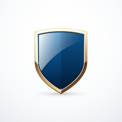 Gold and blue shield