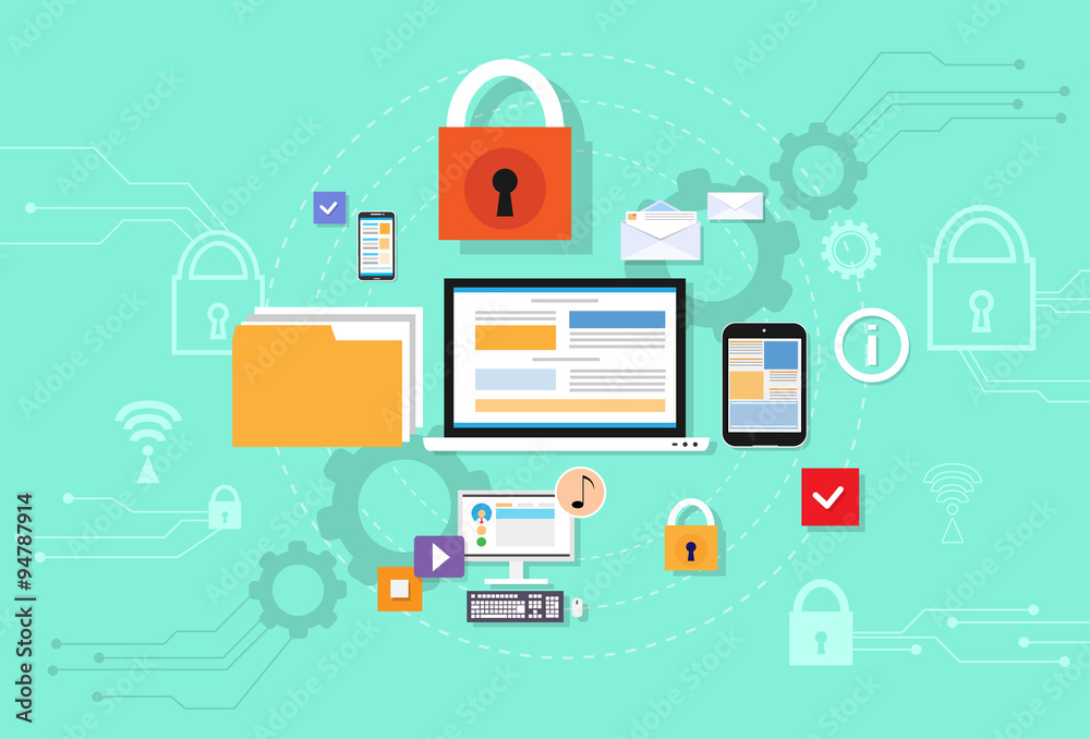 Poster computer device data cloud storage security