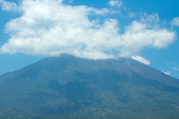white fluffy clouds in the blue sky