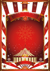 Christmas circus vintage poster