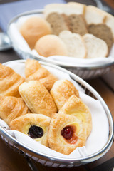 set of bread and bakery for breakfast