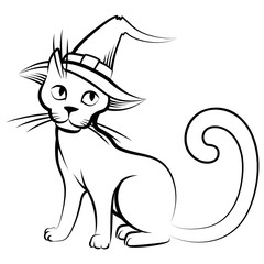 Cartoon cat in hat