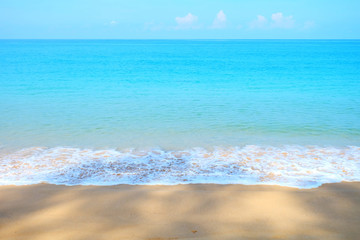 Fototapeta na wymiar Soft color water's at Thaimaung Beach, Phang - Nga, Thailand.