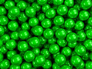 balls green glossy