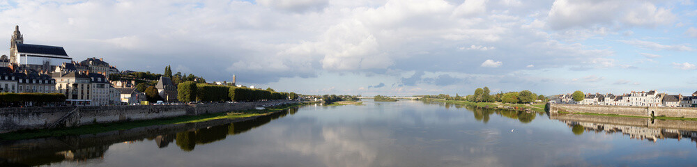 Fototapeta na wymiar La Loire depuis le pont Jacque-Gabriel
