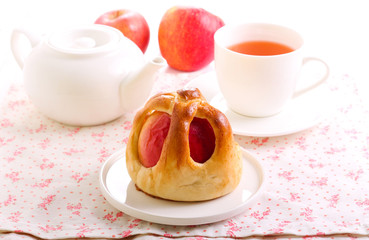 Baked apple in pastry