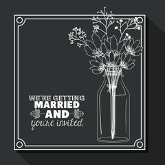 Married Invitation design , vector illustration