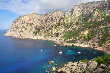 Fototapeta premium Picturesque sea landscape with bay. Mallorca, Spain