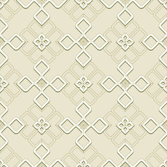 Vector Abstract Seamless Geometric Islamic Wallpaper. 
