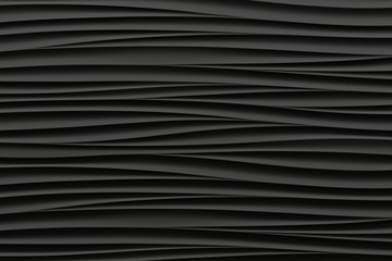 Obraz premium background of black 3d abstract waves