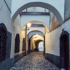 Streets of old town in Ljubljana
