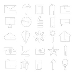 line craft web icons set for business