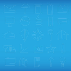 Obraz premium line craft web icons set for business