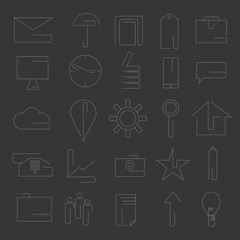 line craft web icons set for business