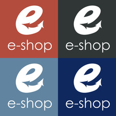 e shop vector design template