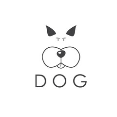 dog head icon vector