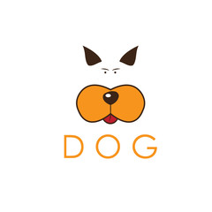 dog head icon vector