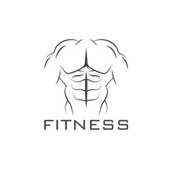 Bodybuilder Fitness Model Illustration